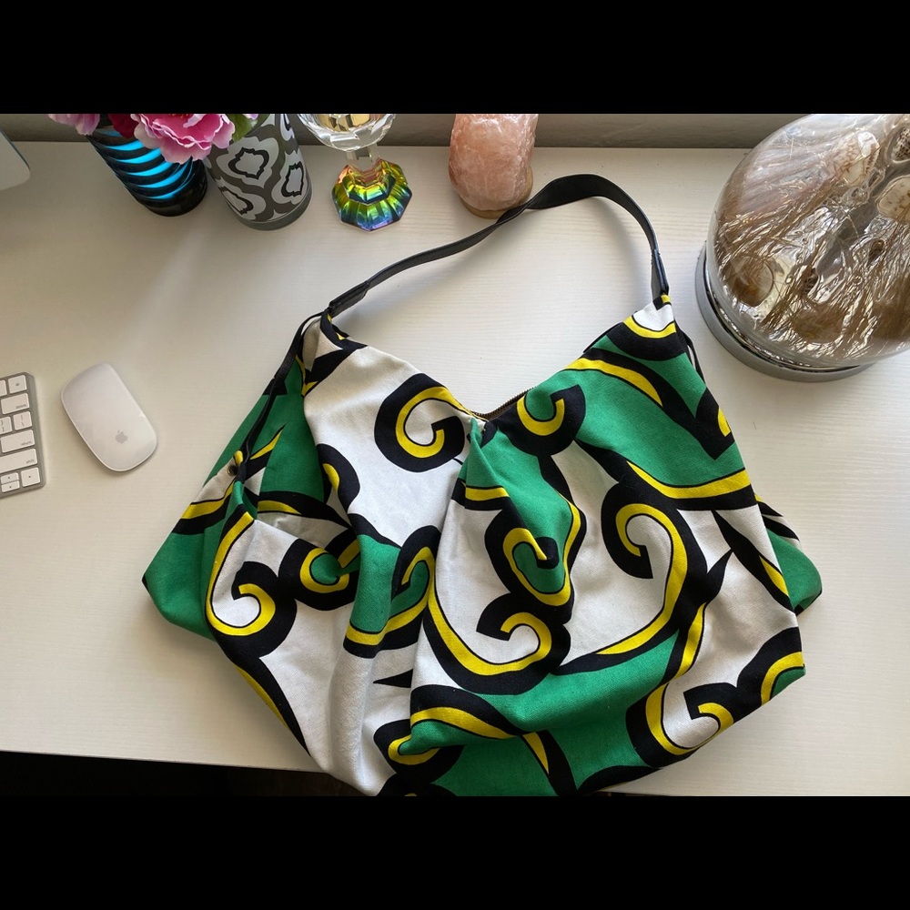 DVF CANVAS HOBO BAG